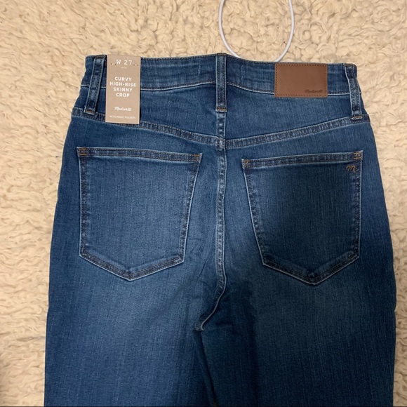 Madewell curvy high waist skinny crop denim jeans NEW - Picture 6 of 6